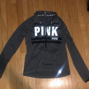 Pink work out quarter zip